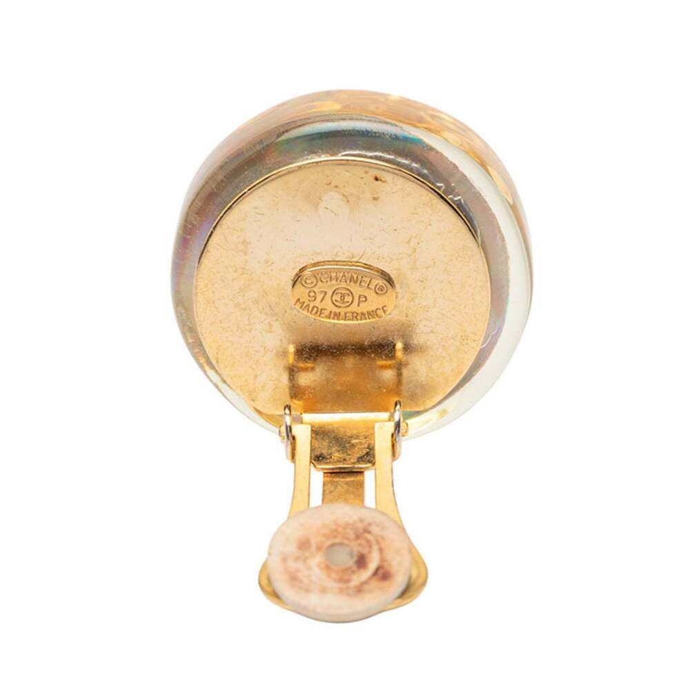 CHANEL Authentic Vintage White Logo Earrings - Picture 3 of 3